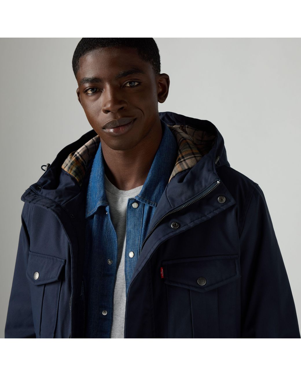 Levi's Blue 4 Pocket Parka for men