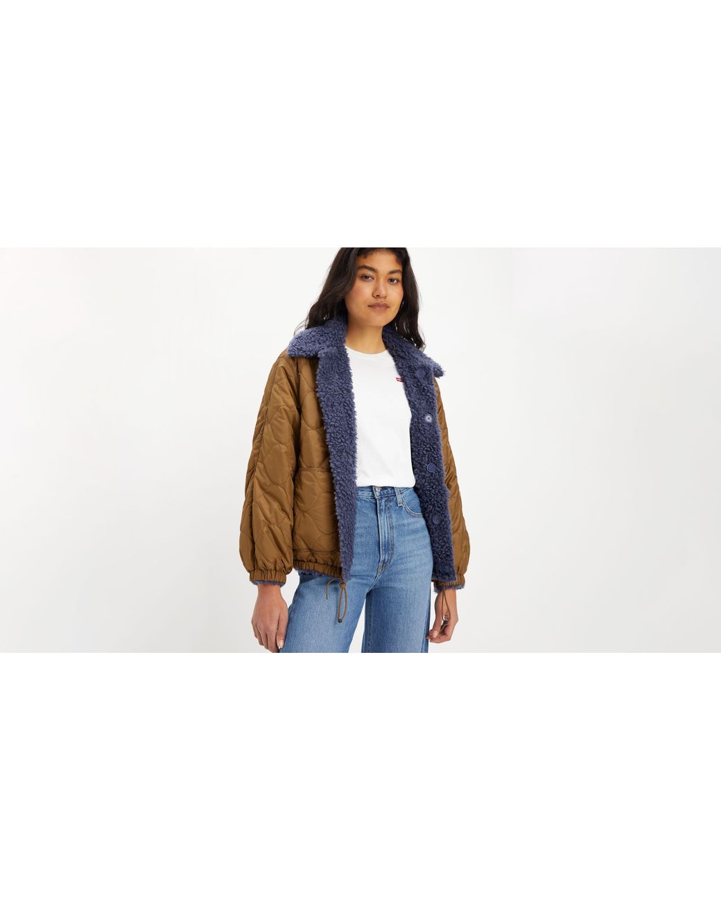 Veste sherpa réversible Swing Marron Levi's en coloris Noir | Lyst