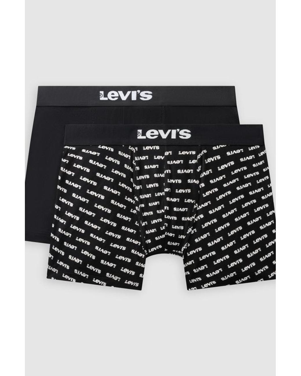 Logo Boxer Brief 2 Pack Levi's de hombre de color Black