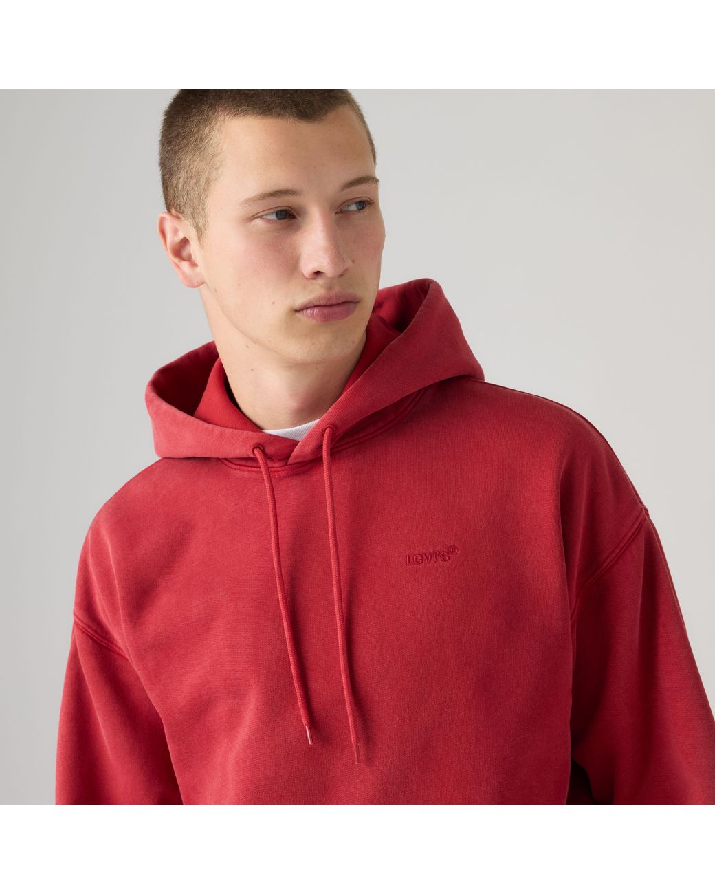 Levi's Red Authentic Pullover Hoodie for men