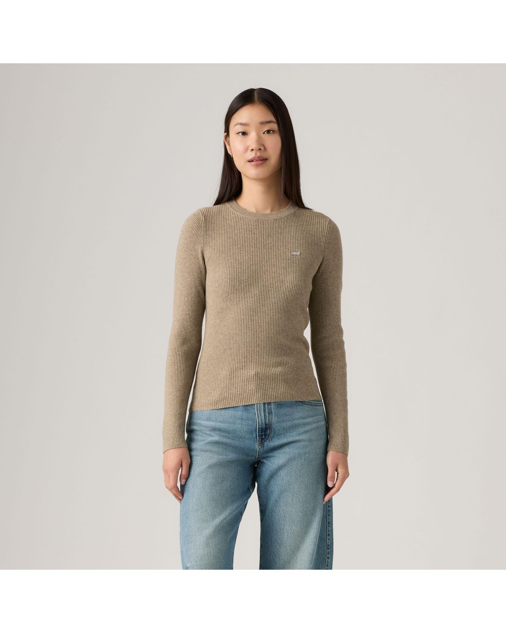 Levi's Natural Crewneck Rib Sweater