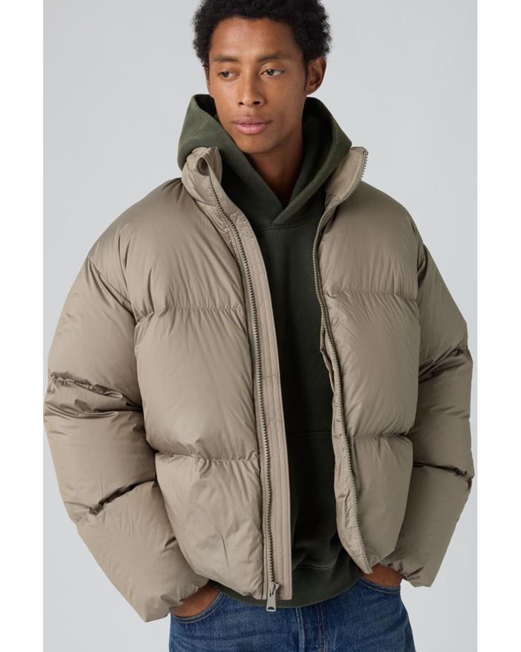 Levi's Aurue Short Puffer in het Brown voor heren