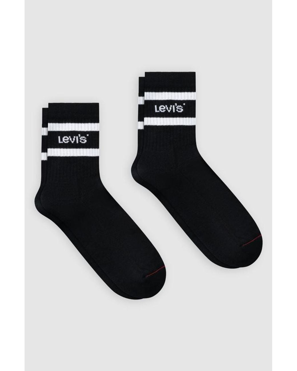 Levi's Black Short Cut Sport Socks 2 Pack for men