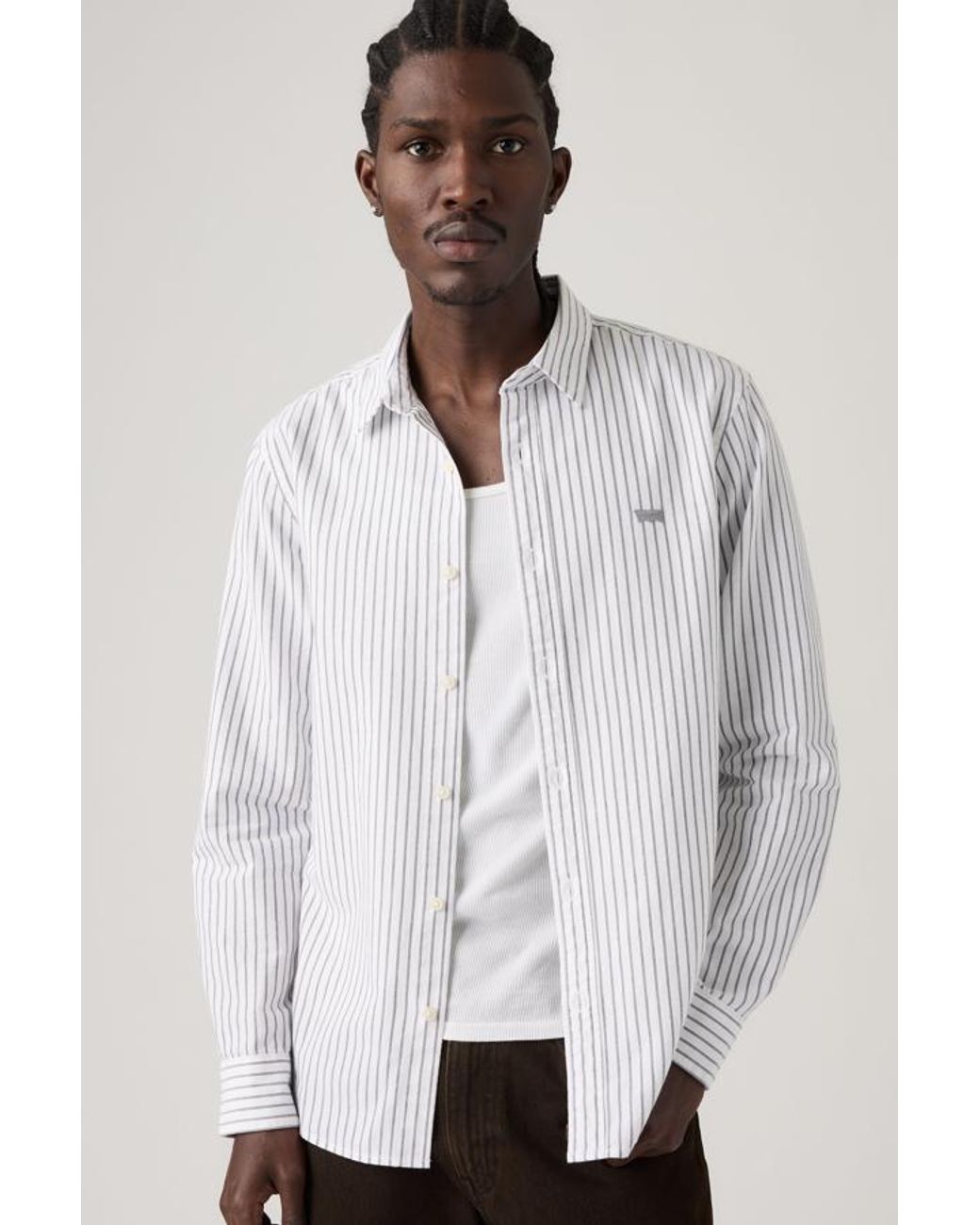 Levi's White Battery Housemark Standard Shirt for men