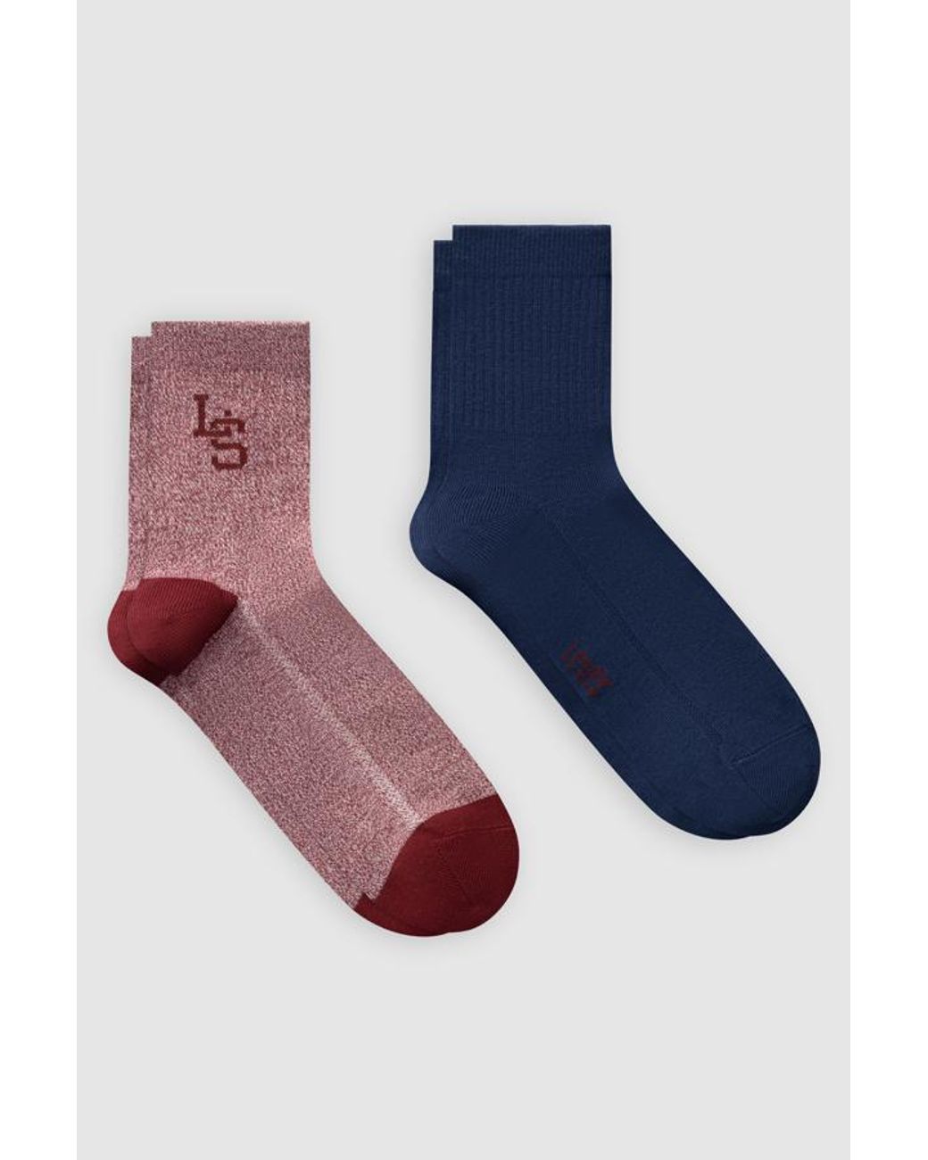 Levi's Blue Short Cut Mouline Socks 2 Pack for men