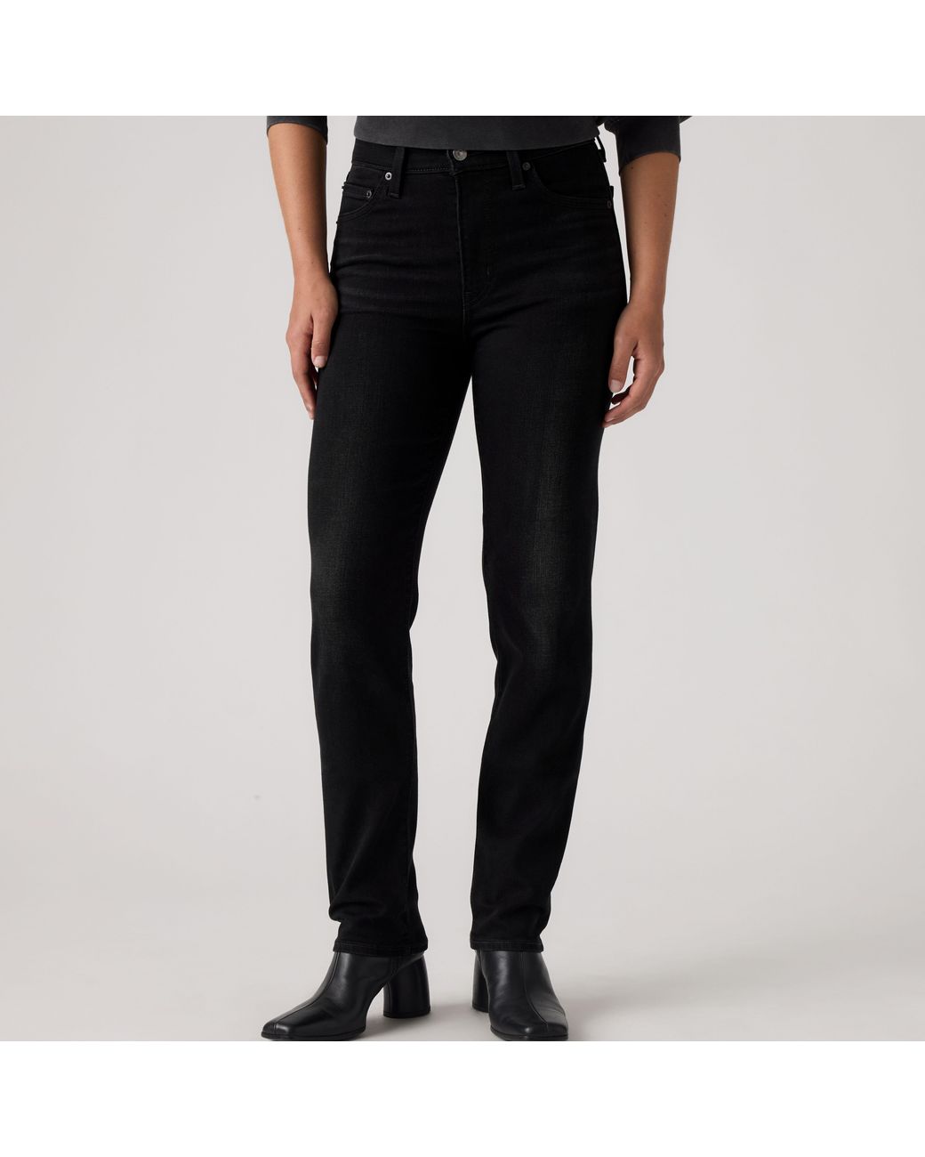 Levi's Black 722 High Rise Slim Jeans
