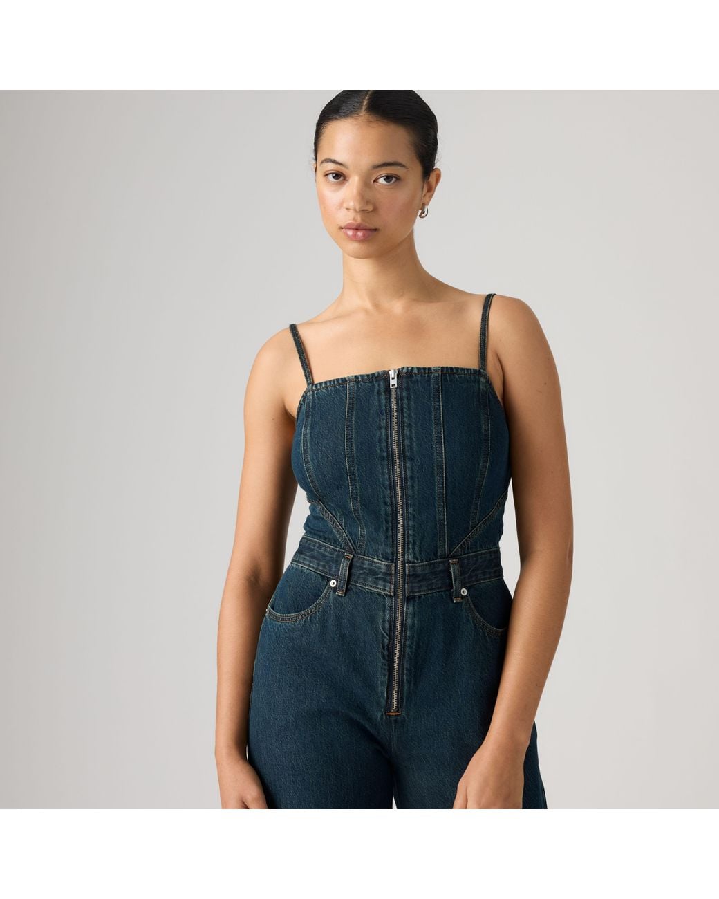 Levi's Blue Lightweight Seamed Jumpsuit