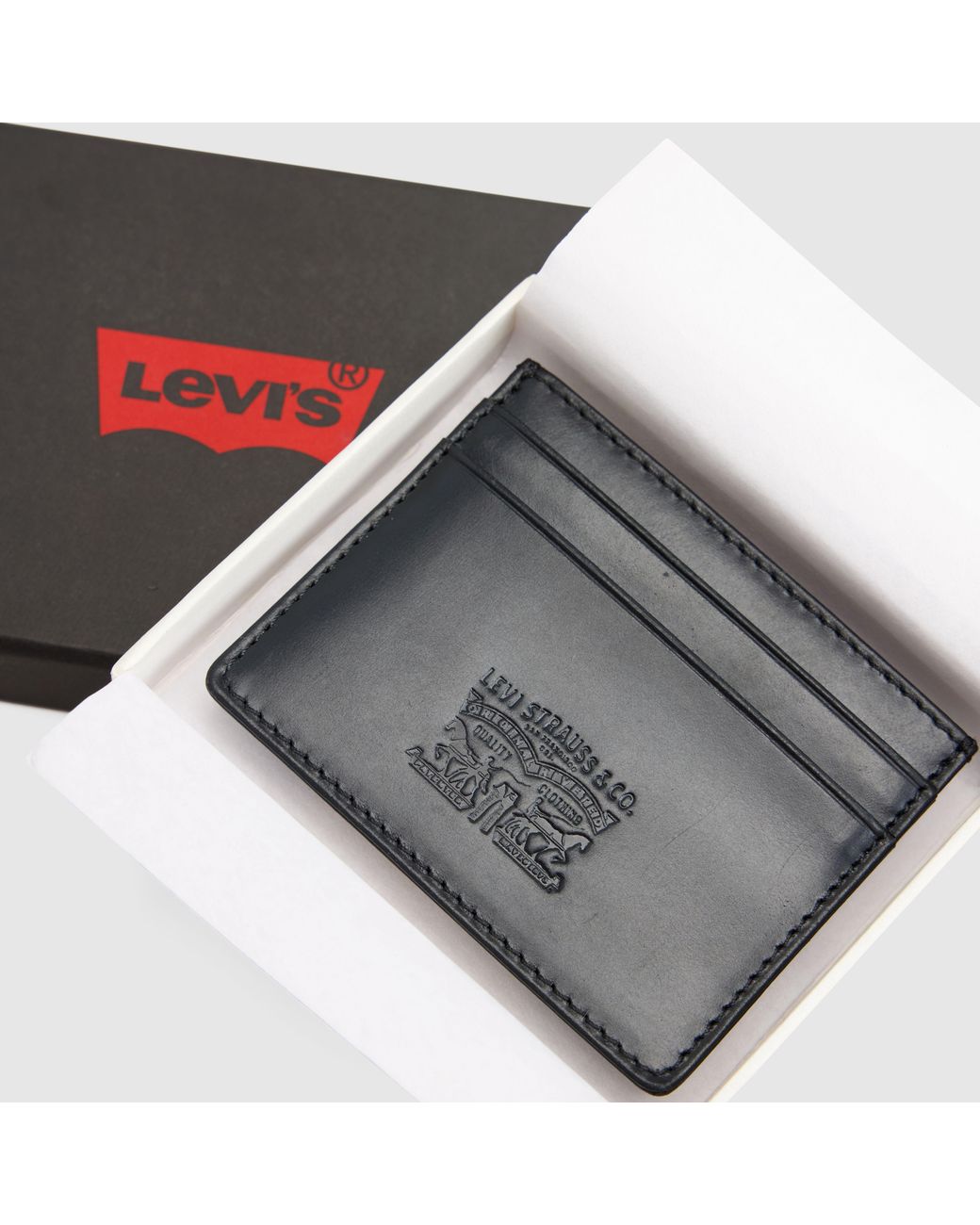 Levi's Leren Pasjeshouder in het Black voor heren
