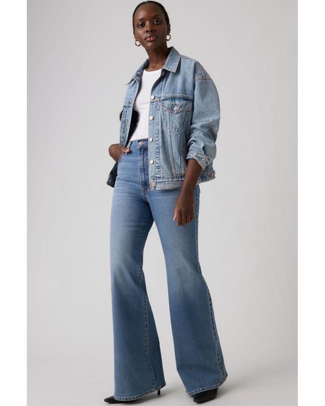 Levi's Blue Ribcage Bell Jeans
