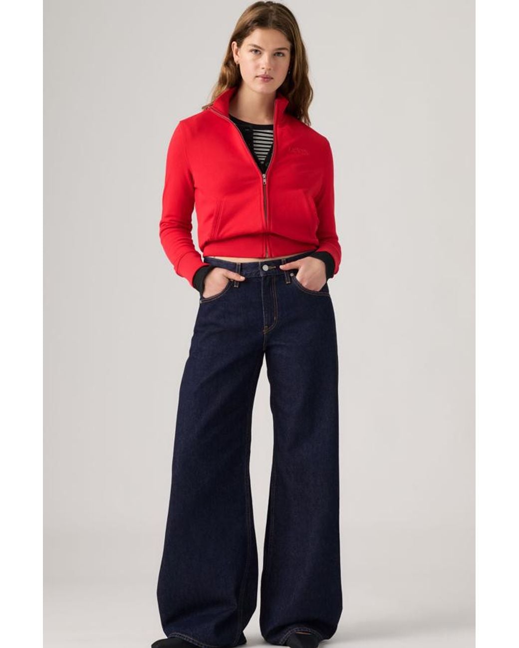Levi's Blue Teardrop Wide Leg Jeans