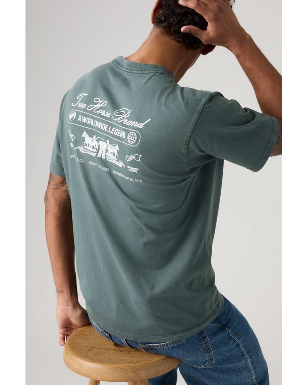 Levi's Green Graphic Vintage Fit Pocket Tee for men