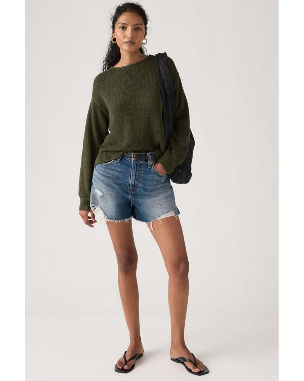 Levi's Blue Ribcage Shorts