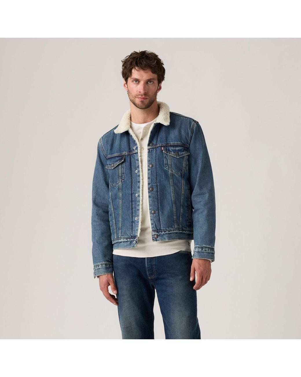 Levi's Blue Type Iii Sherpa Trucker Jacket for men