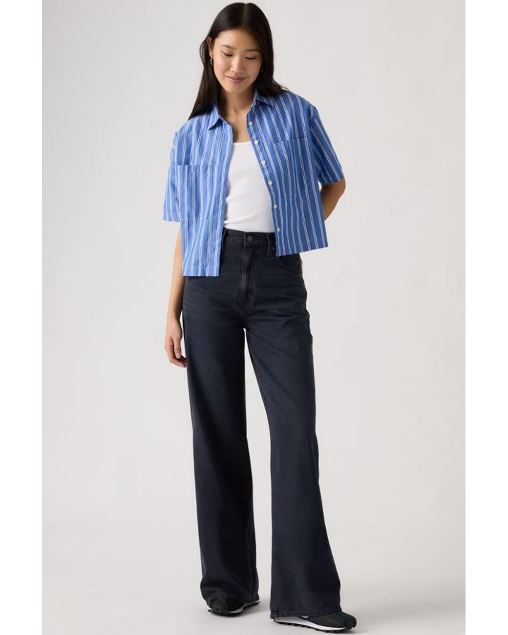 Levi's Blue Cinch Wide Leg Lightweight Jeans