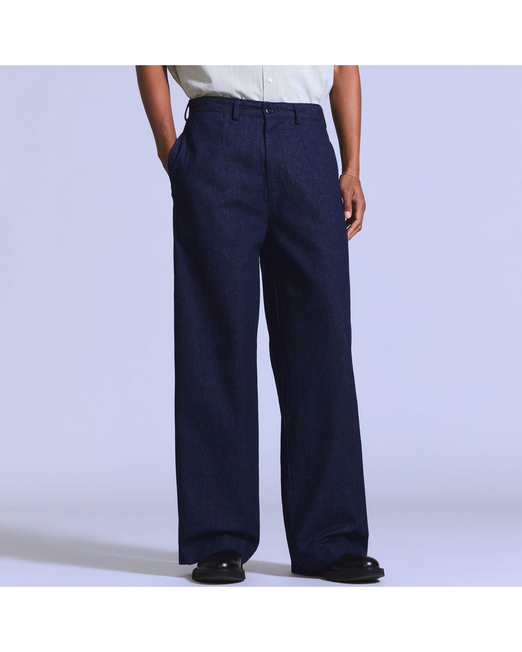 Levi's Blue Wide Leg Flyer Jeans for men