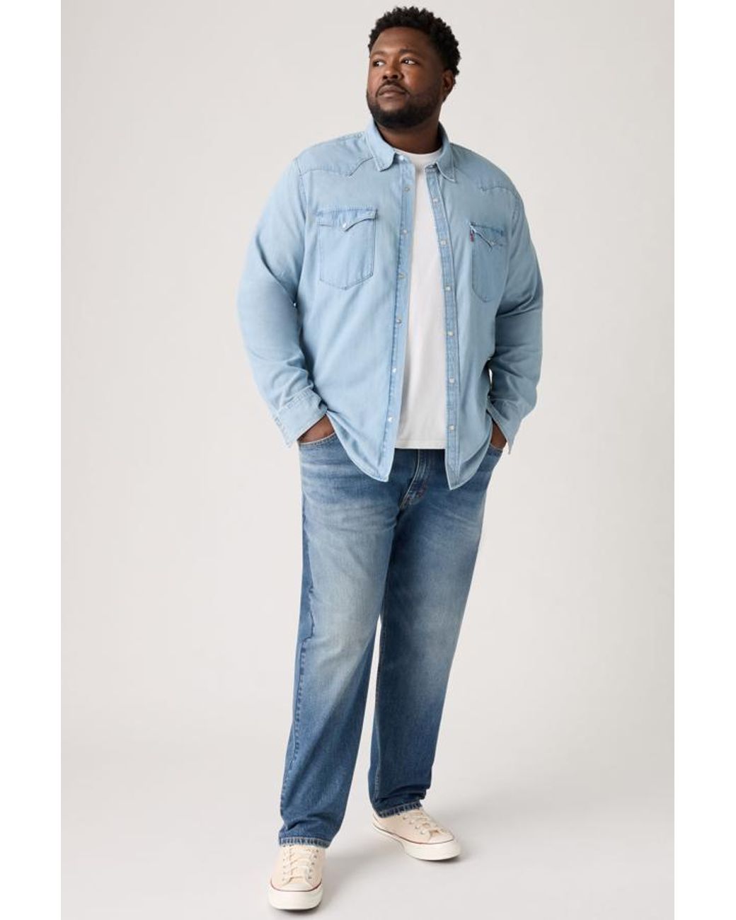 Levi's Blue 502 Taper Jeans (Big & Tall) for men