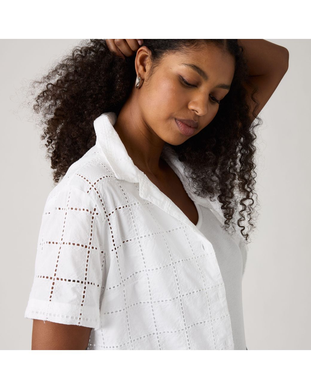 Levi's White Albie Novelty Camp Shirt