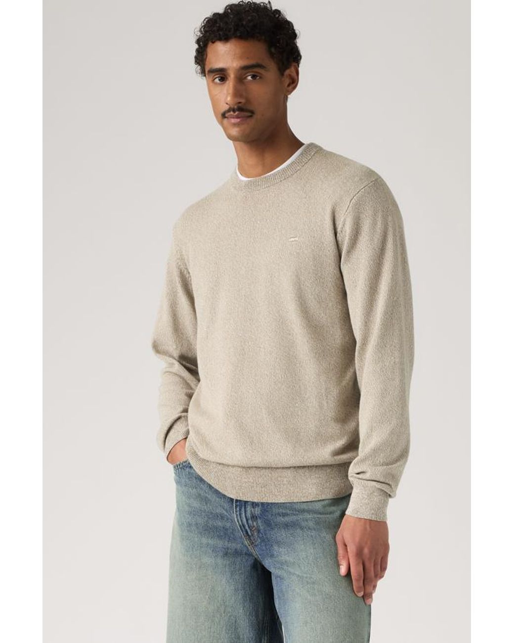 Levi's Natural Lightweight Housemark Sweater for men