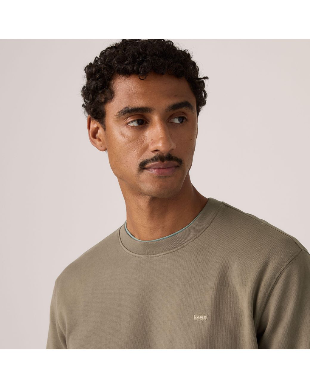 Levi's Natural Original Housemark Crewneck Sweatshirt for men