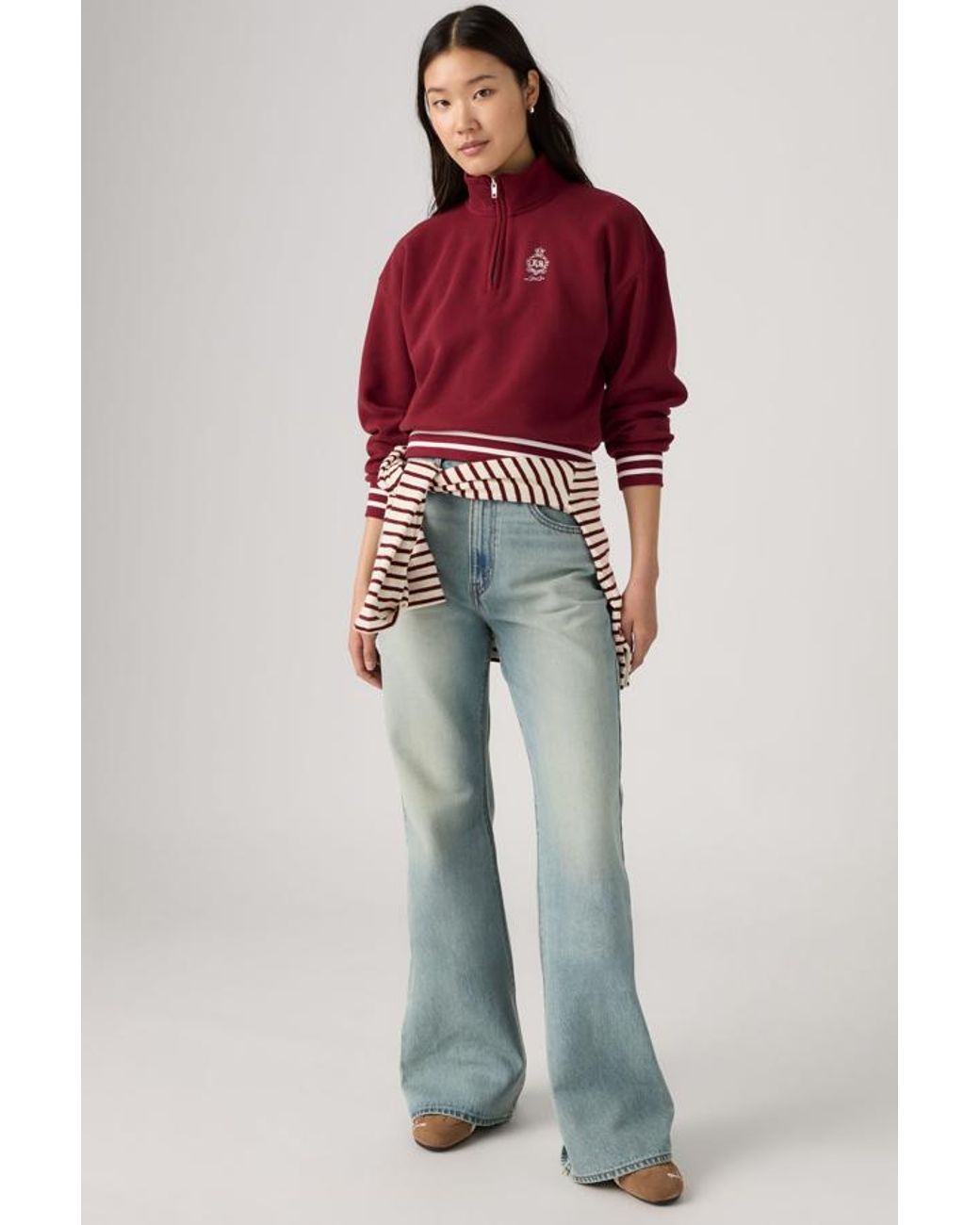 Levi's Cinch Flare Jeans in het Red