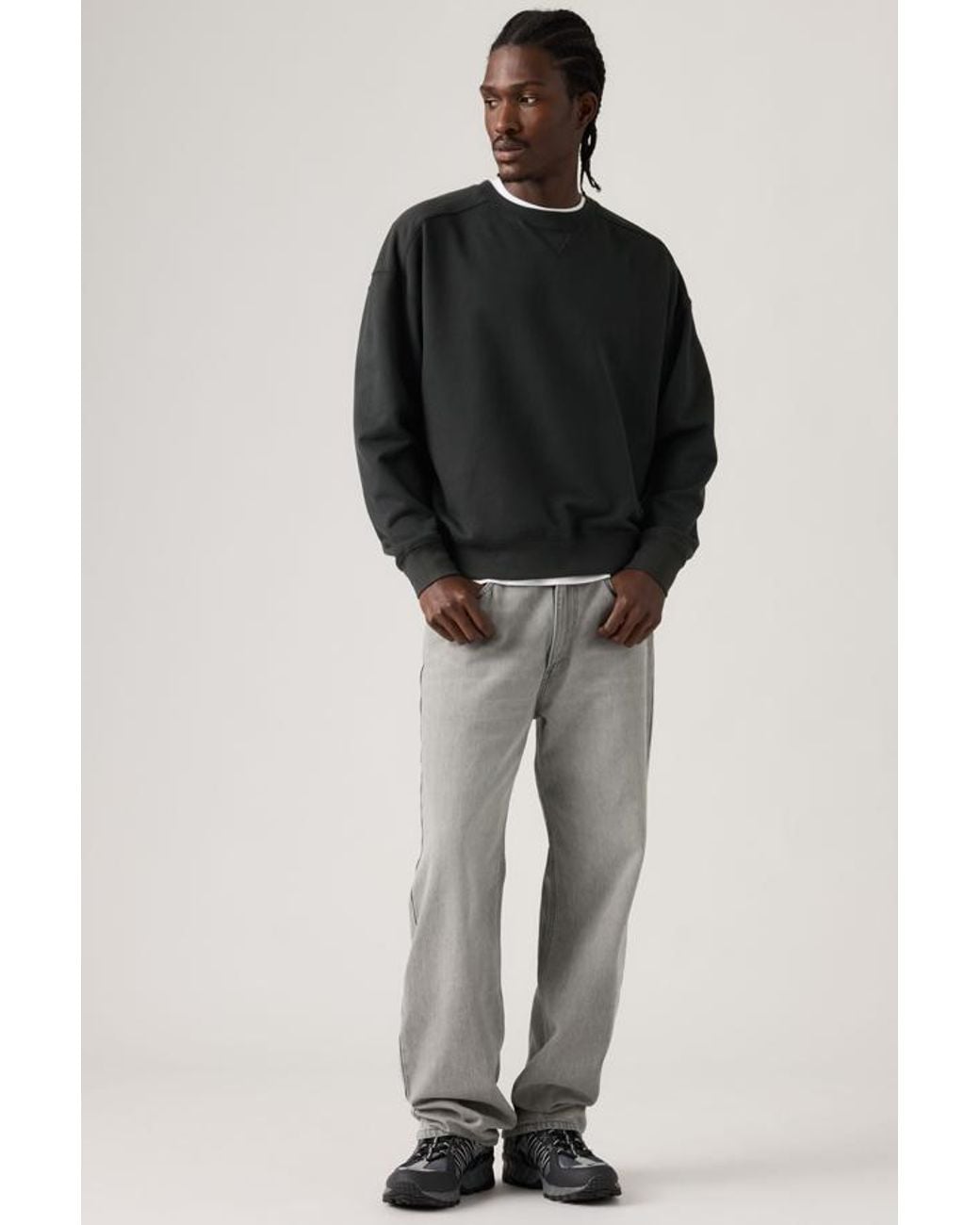 Levi's Black 565 Loose Straight Lightweight Jeans for men