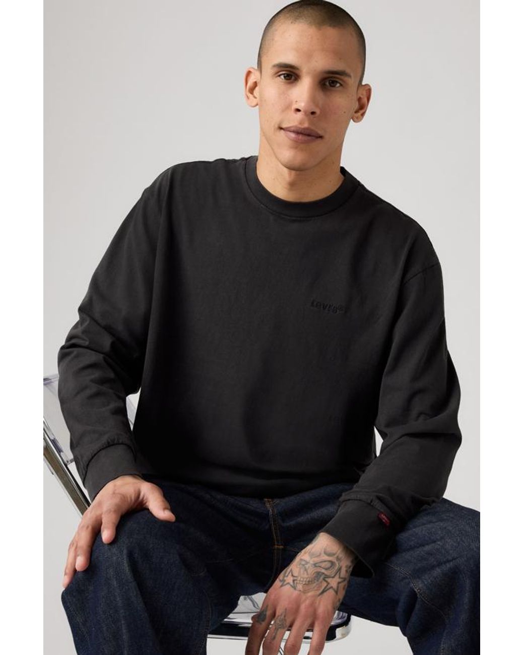 Levi's Black Long Sleeve Authentic Tee for men