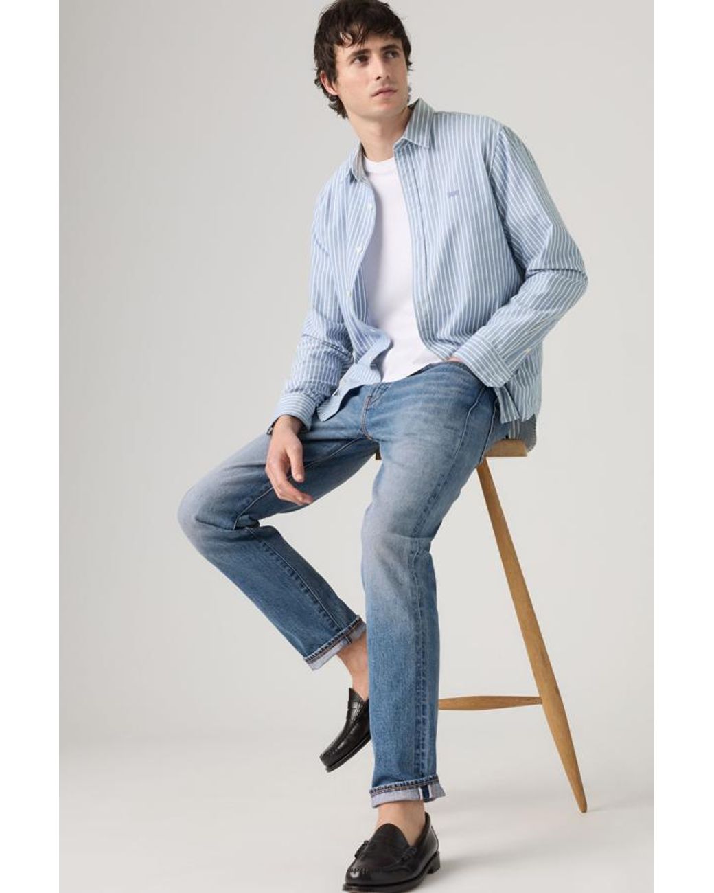 Levi's Blue 502 Taper Jeans for men