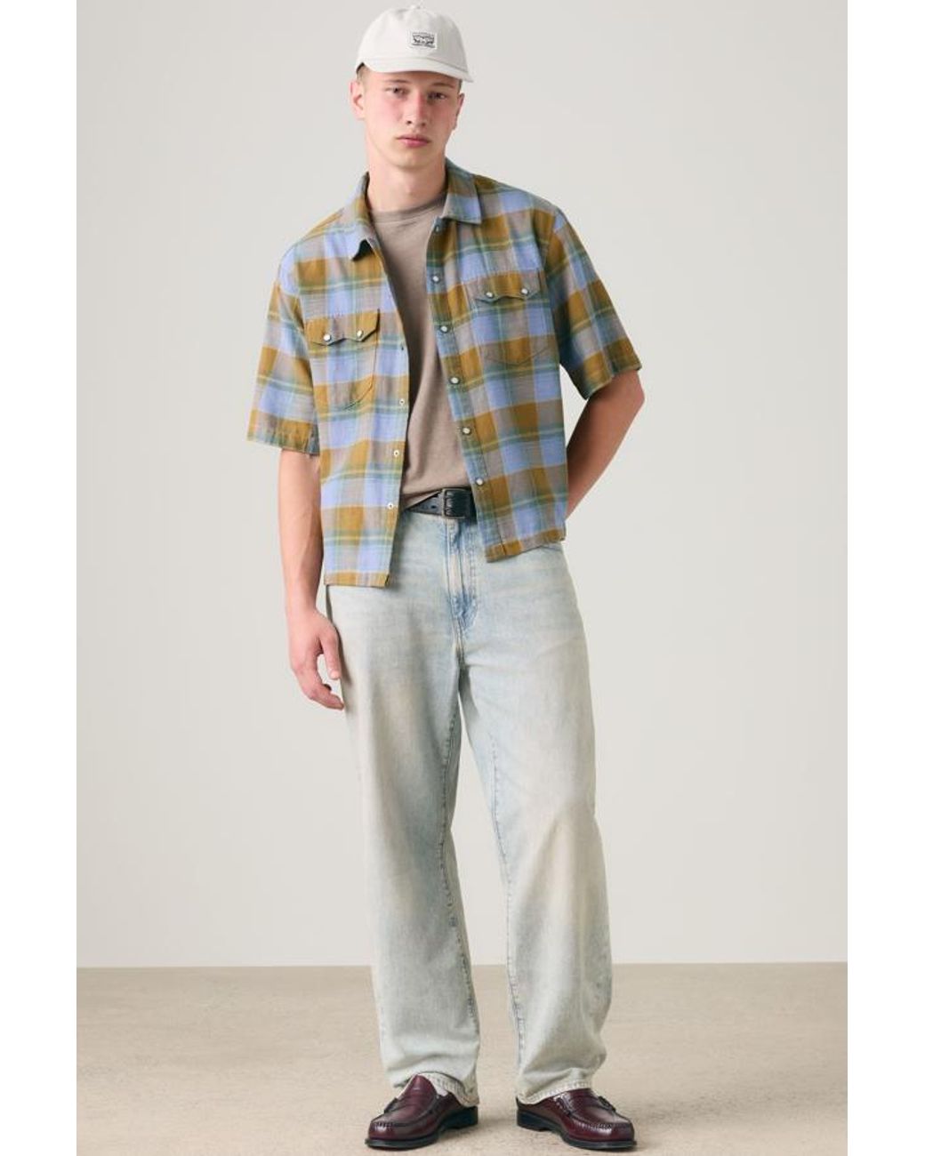 Levi's Blue 568 Loose Straight Linen+ Denim Jeans for men