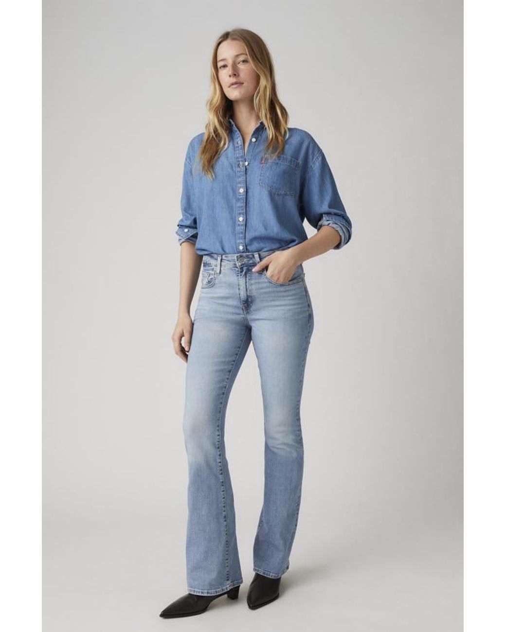 Levi's Black 726 High Rise Flare Jeans