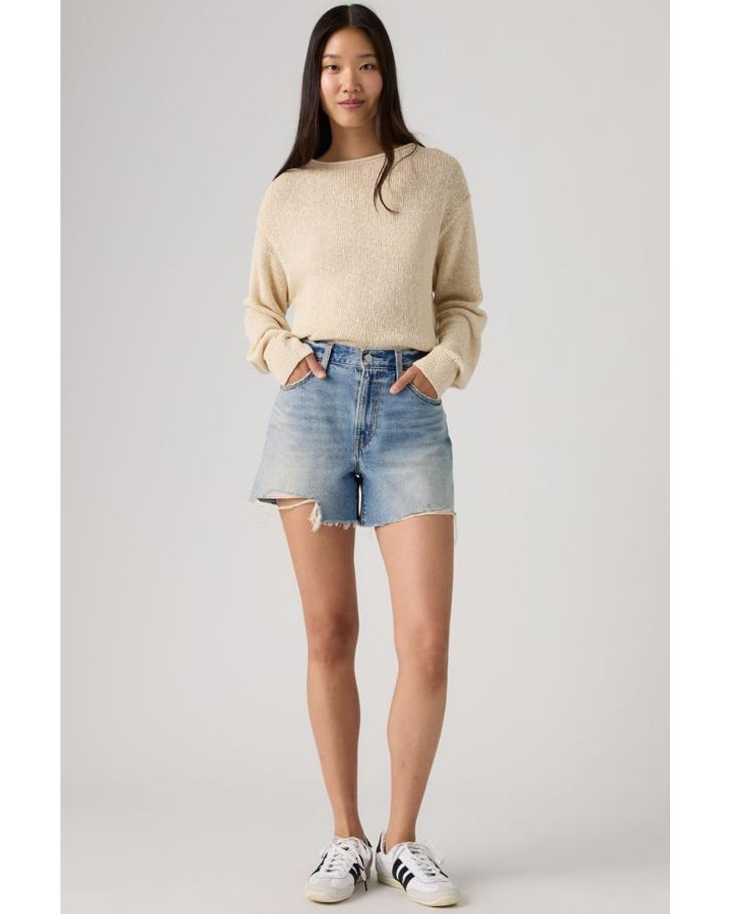 Levi's Blue Ribcage Shorts