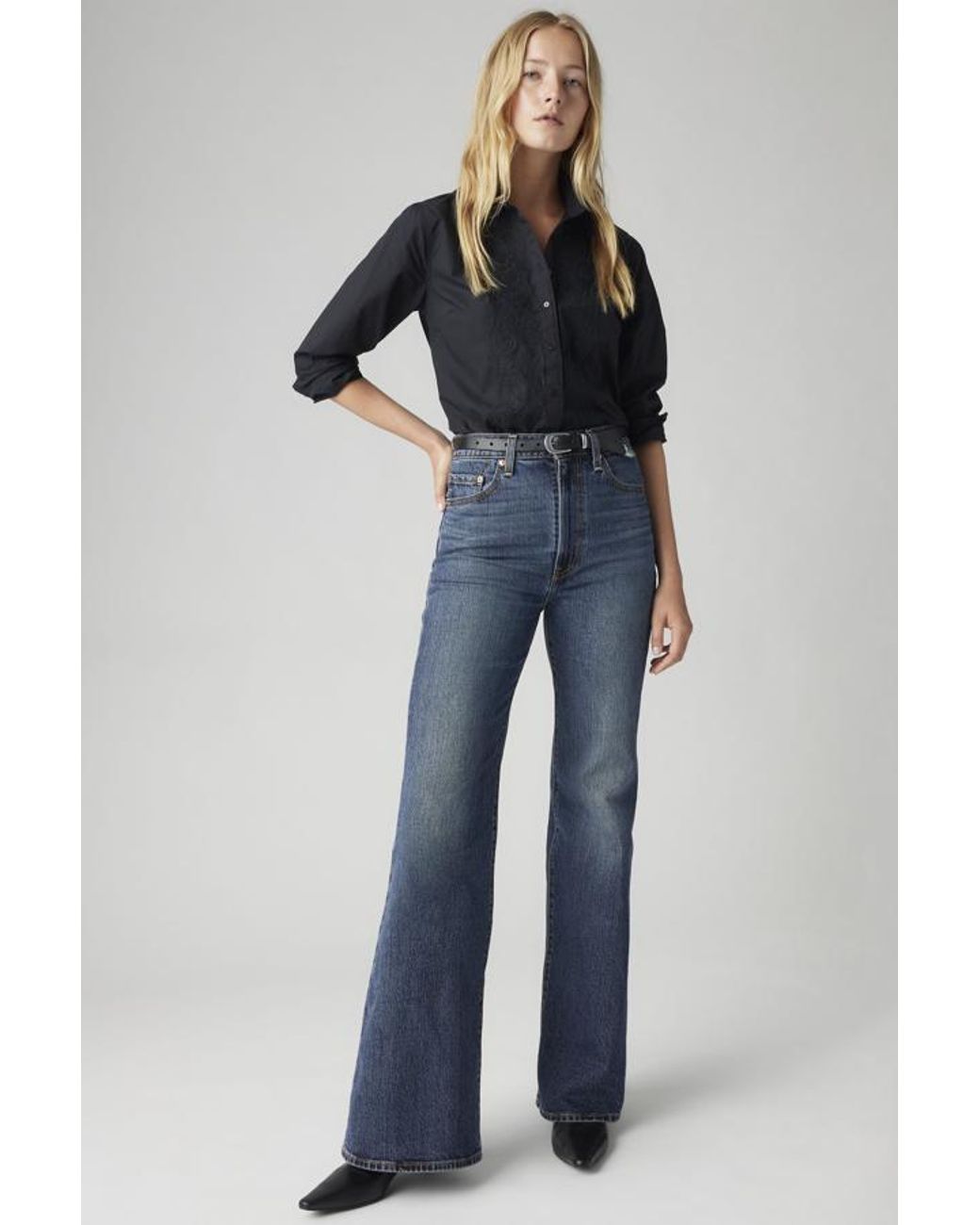 Levi's Blue Ribcage Bell Jeans
