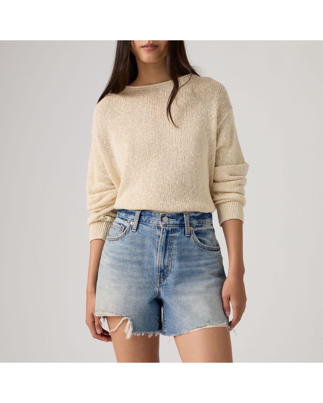 Levi's Blue Ribcage Shorts