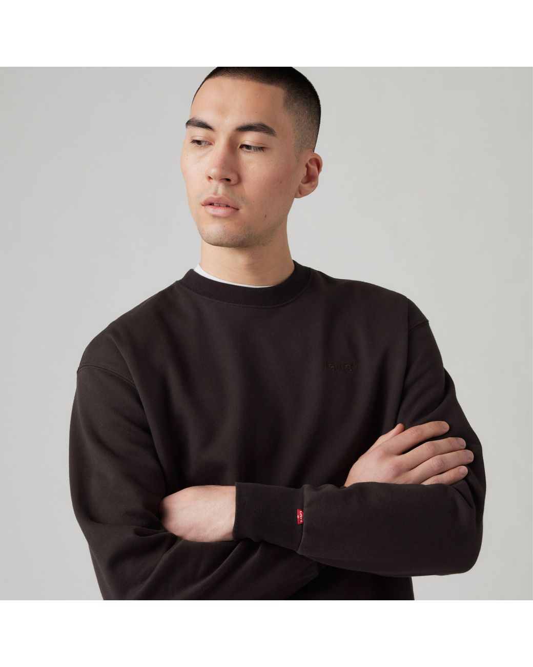 Sudadera De Cuello Redondo Authentic Levi's de hombre de color Black