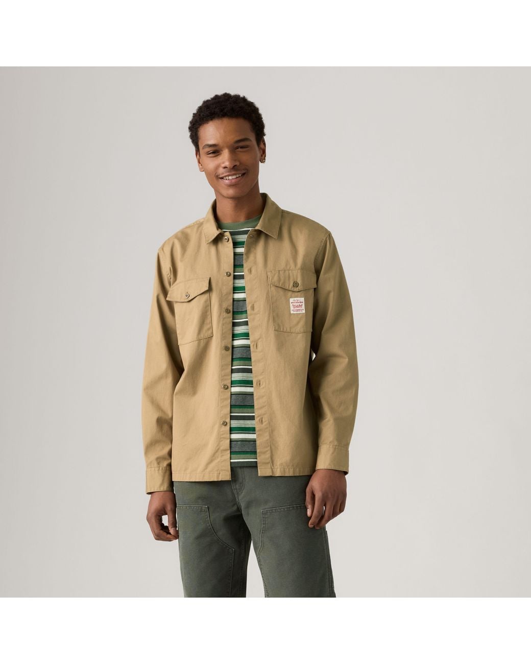 Levi's Green Long Sleeve Worker Shirt for men