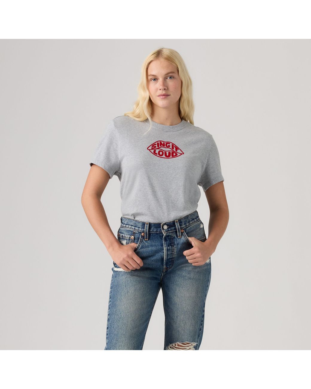 Graphic Favorite Tee Levi's de color Gray