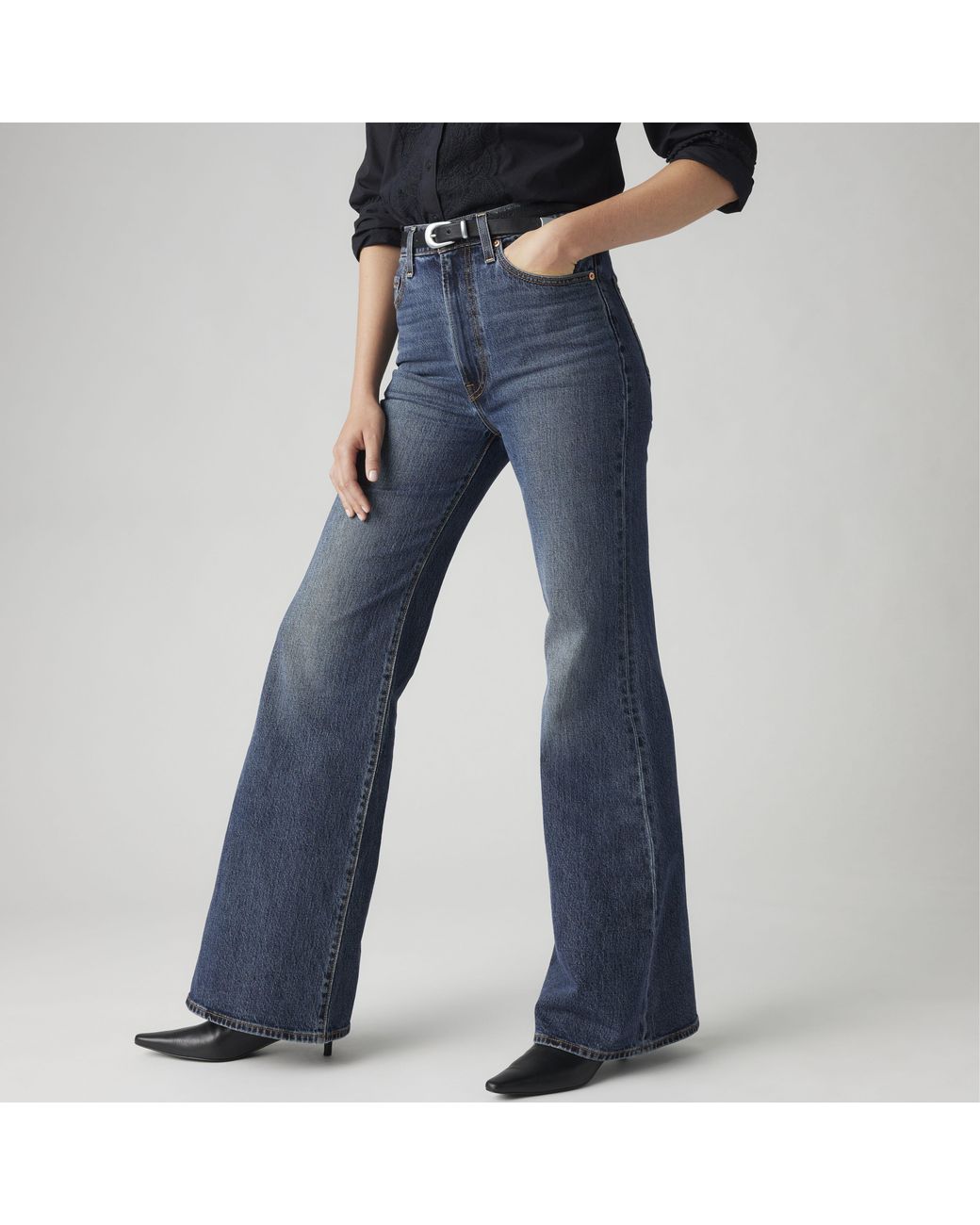 Levi's Blue Ribcage Bell Jeans