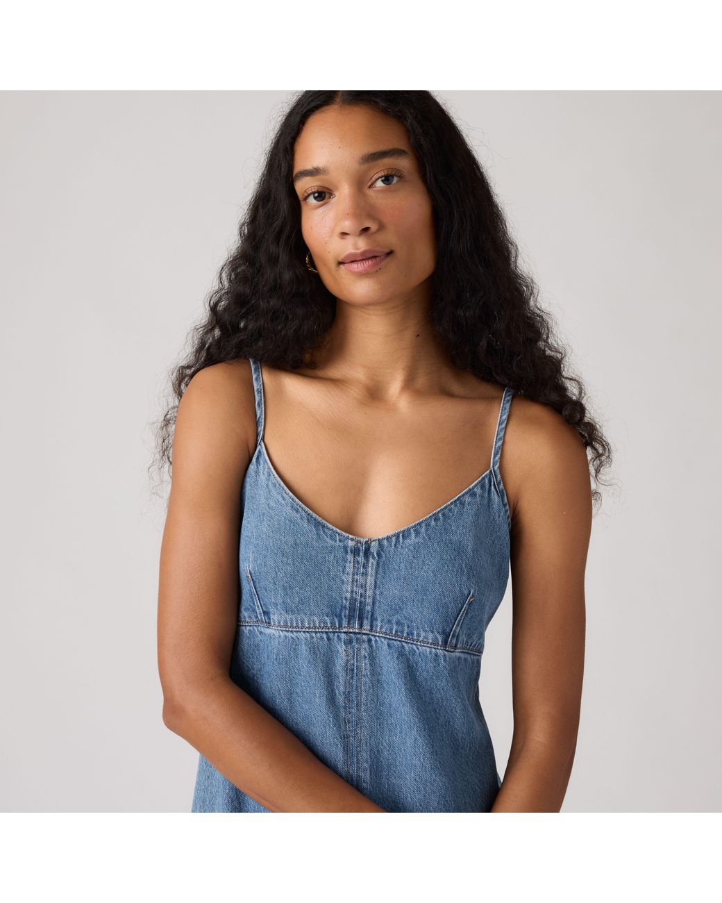 Levi's Blue 90s Denim Sleeveless V-neck Slip Dress