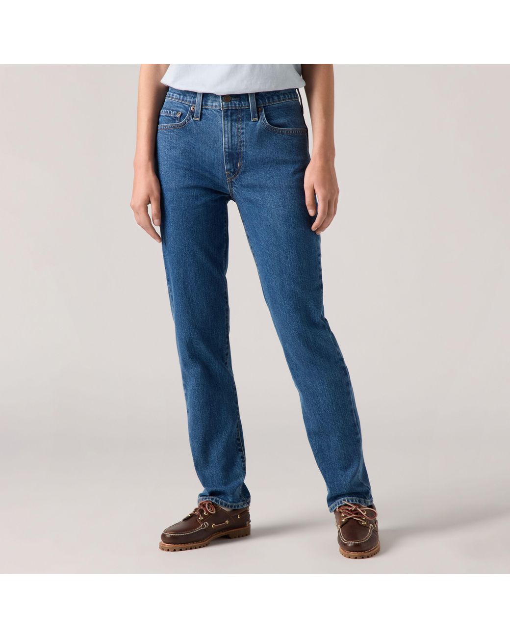 Levi's Blue 724 High Rise Straight Jeans