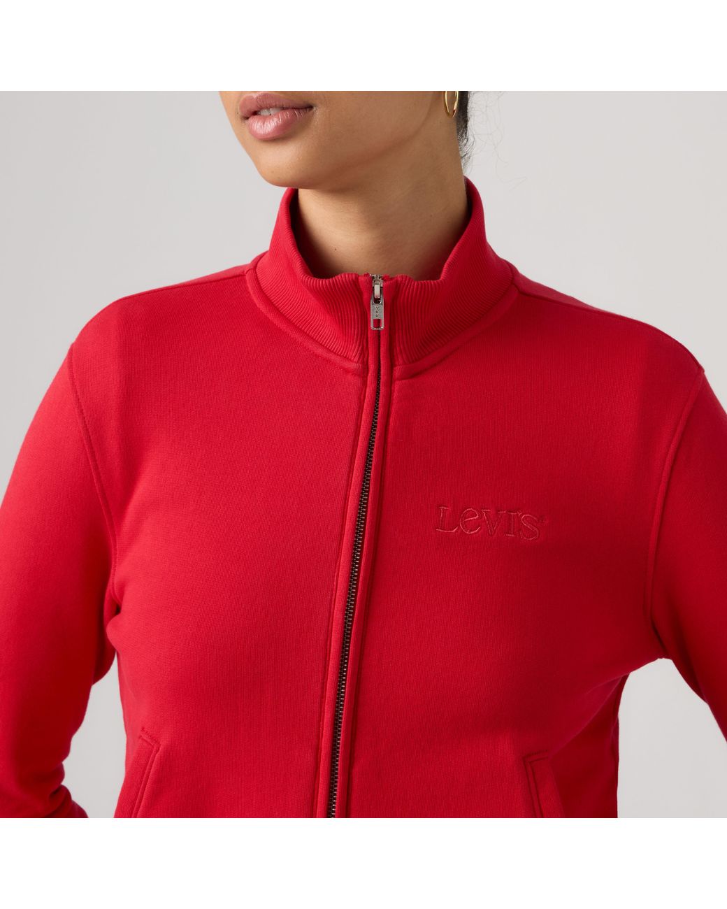 Levi's Red Graphic Slim Fit Full Zip Sweatshirt