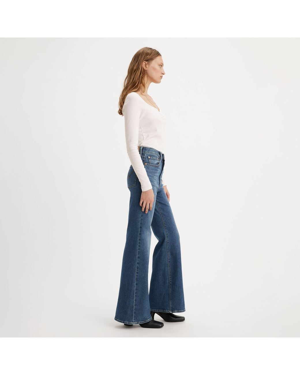Levi's Blue Ribcage Bell Jeans