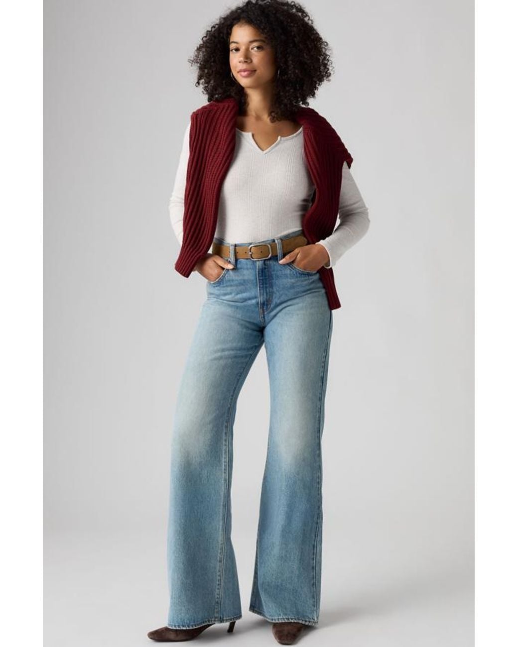 Levi's Blue Cinch Flare Jeans