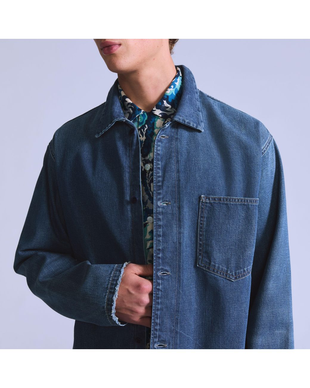 Levi's Work Shacket in het Blue voor heren