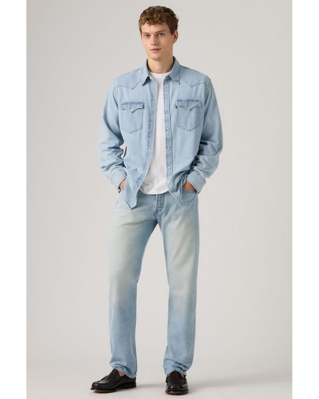 Levi's Blue 501 Relaxed Jeans for men