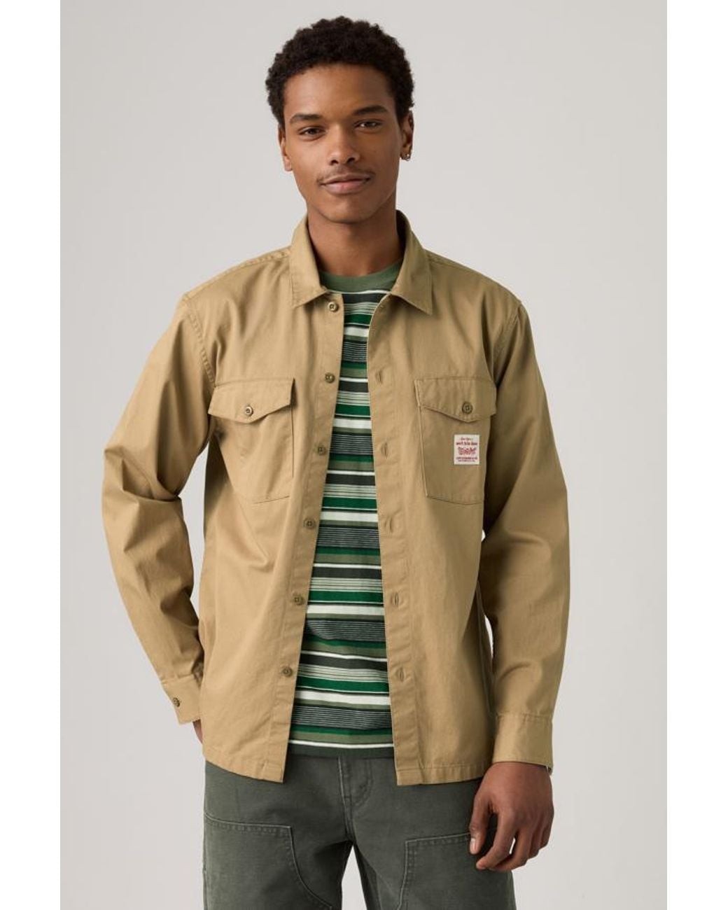 Levi's Green Long Sleeve Worker Shirt for men