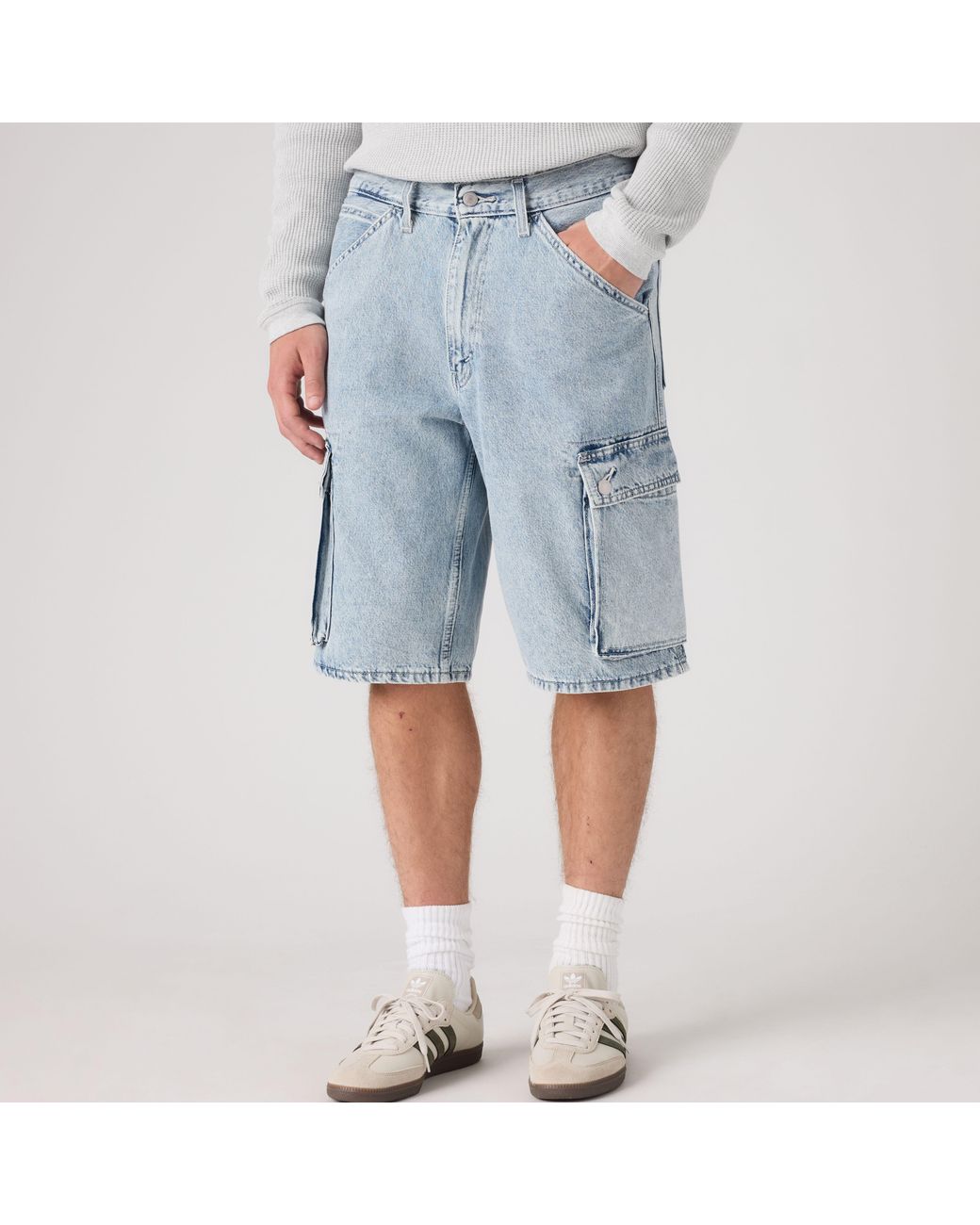 Levi's Blue 478 Baggy Cargo Shorts for men