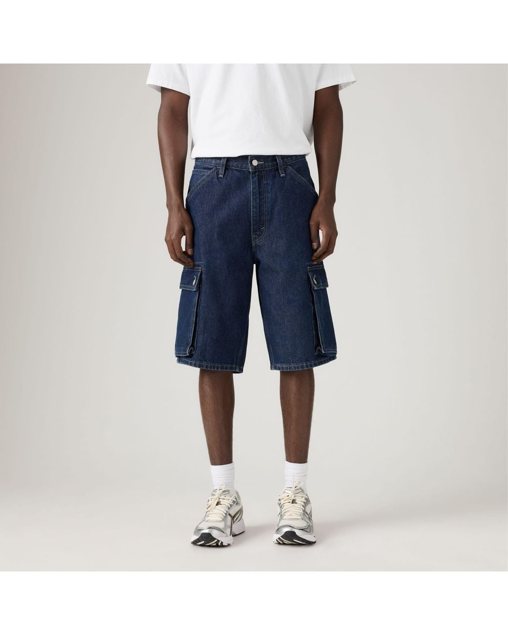 Levi's Blue 478 Baggy Cargo Shorts for men