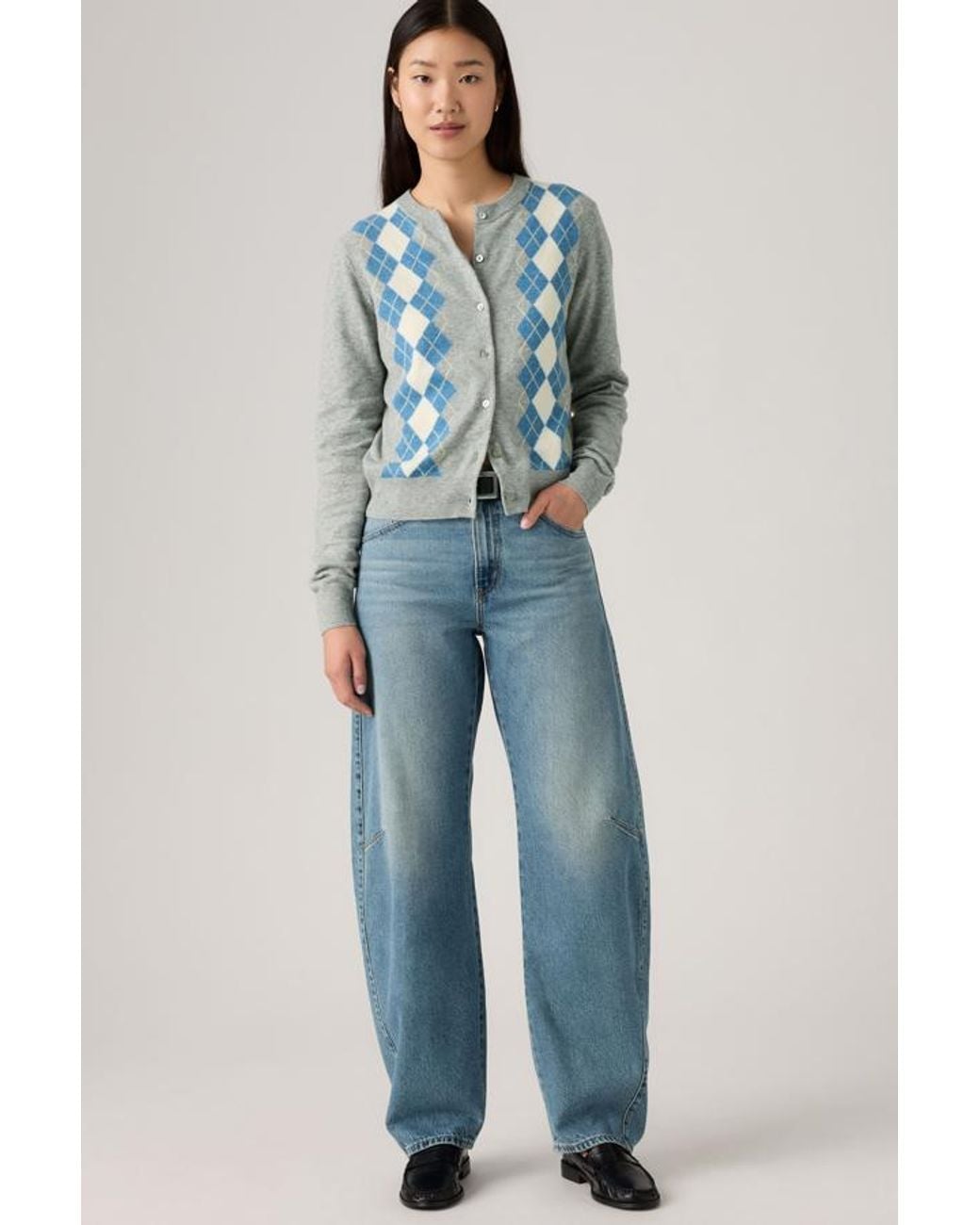 Levi's Blue Baggy Dad Barrel Jeans