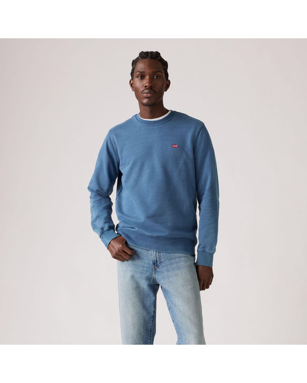 Levi's Blue Original Housemark Crewneck Sweatshirt for men