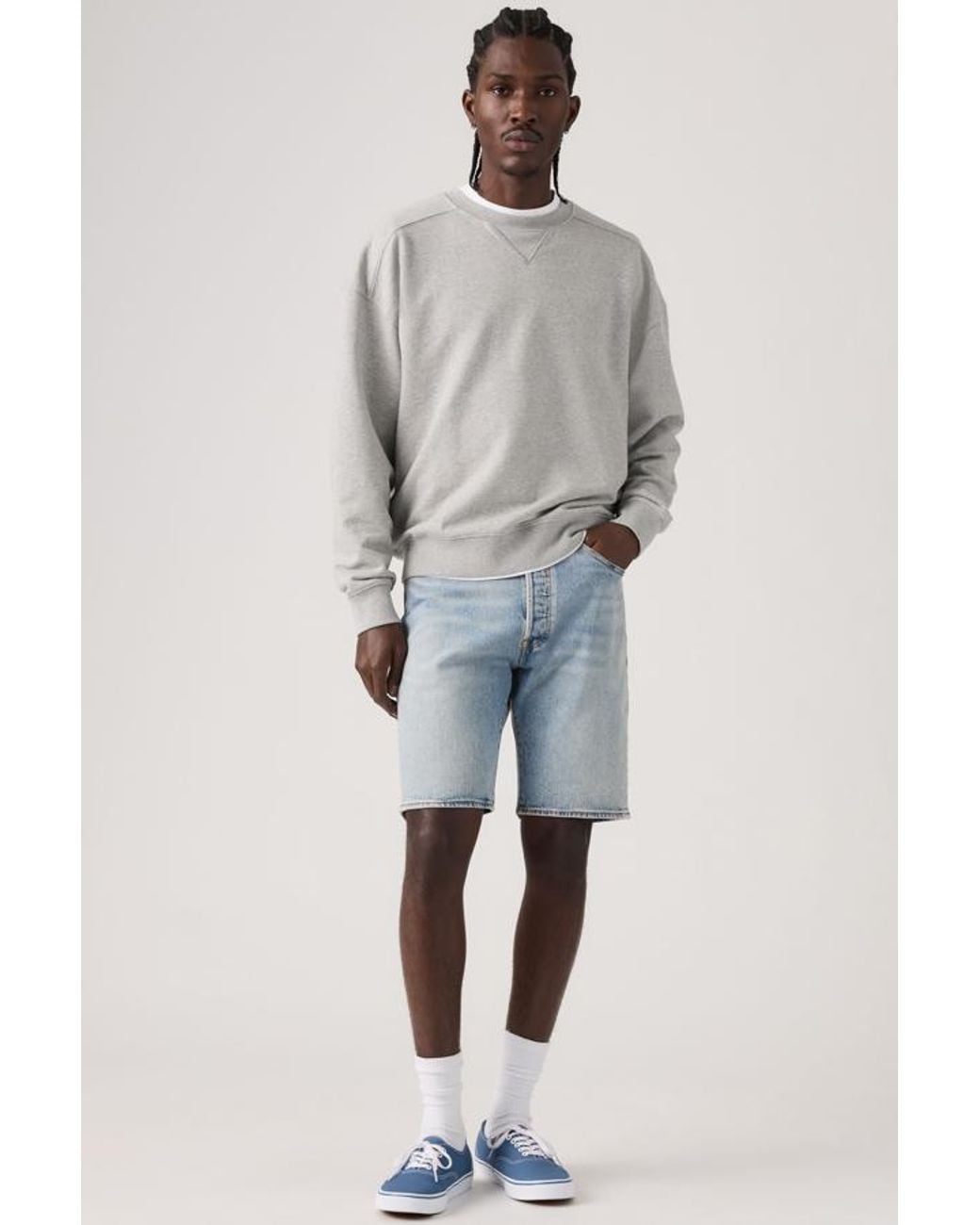 Levi's Gray 501 Original Shorts for men