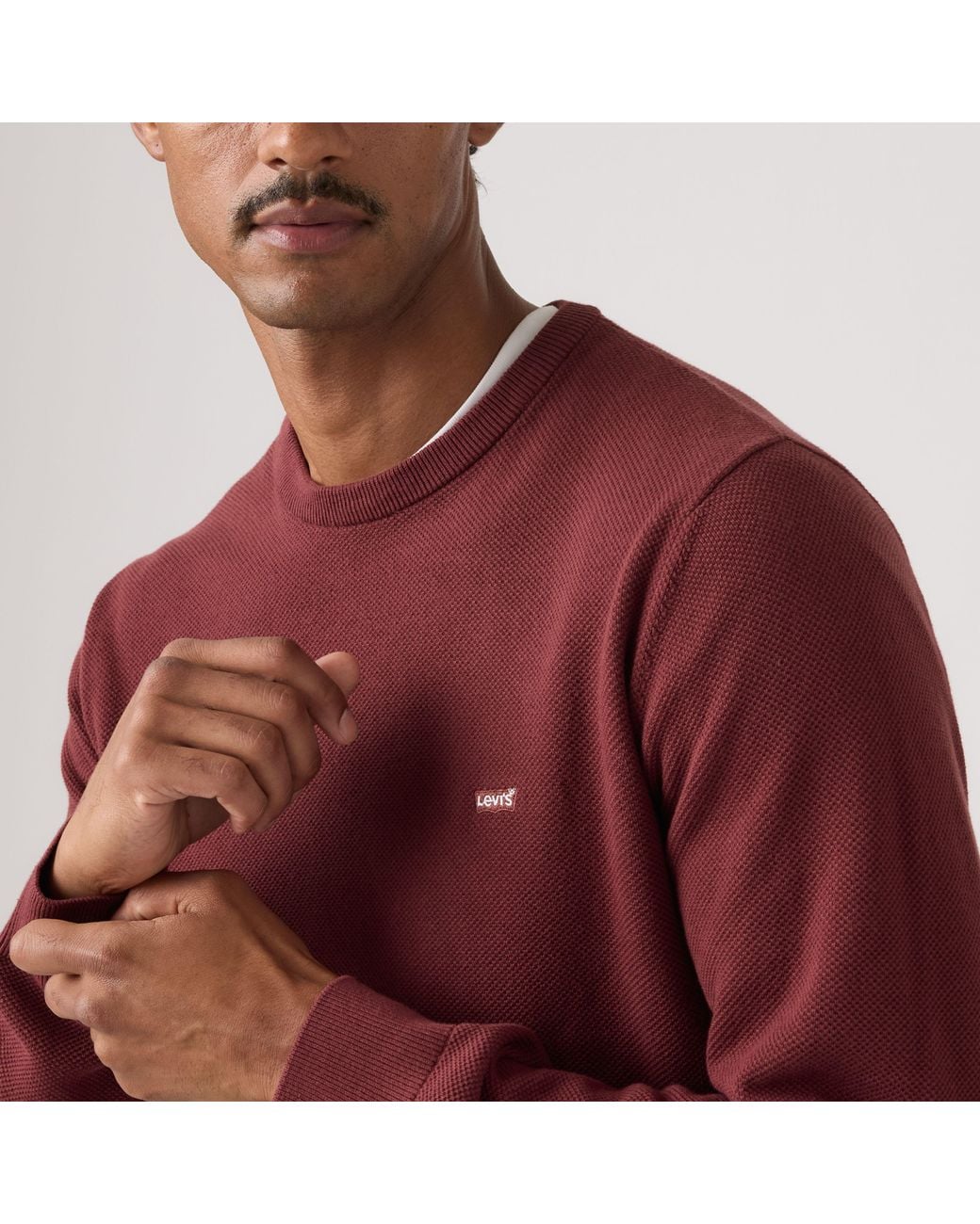 Levi's Red Lightweight Housemark Sweater for men